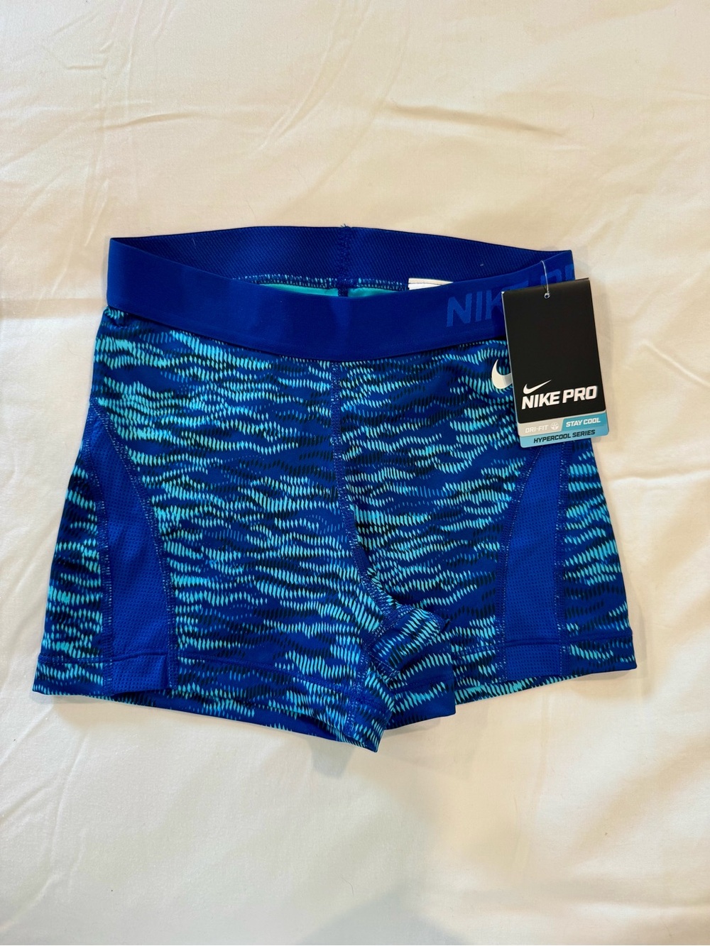 Nike Blue Teal Patterned Training Shorts